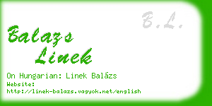 balazs linek business card
